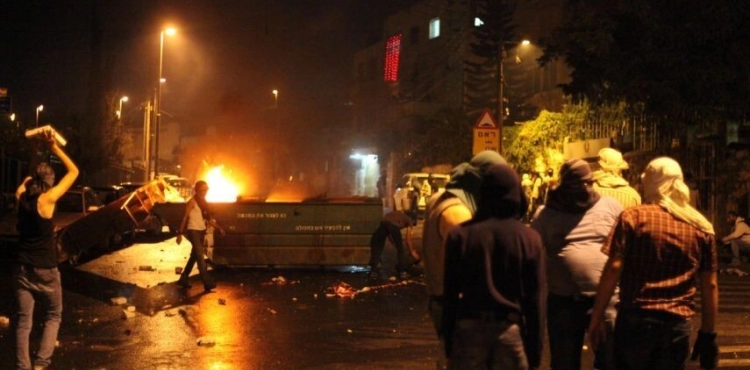 Suffocation injuries during the occupation's storming of the town of Burqa, northwest of Nablus