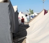 In pictures: UNRWA sets up a camp to shelter displaced people in the south of the Gaza Strip