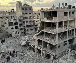 Within 24 Hours... Israeli Airstrikes Destroy 6 Buildings Containing Over 100 Apartments in Gaza