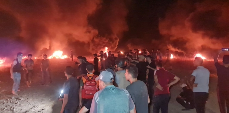 Injuries as a result of the occupationâ€™s suppression of â€œnight confusionâ€ activities on the Gaza border
