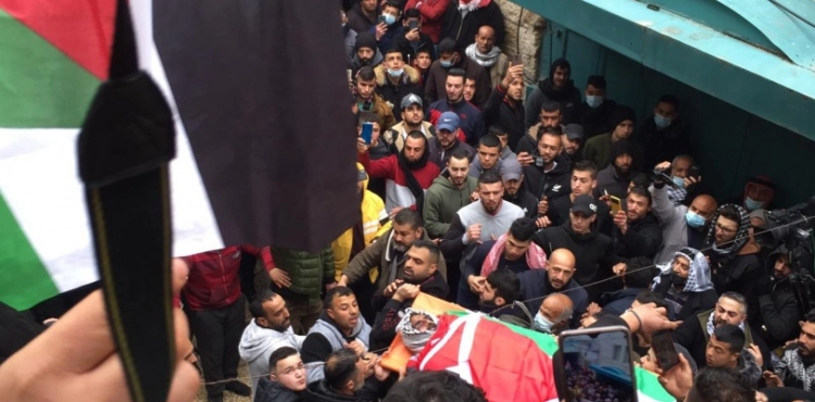 Bethlehem burial of the martyr Daoud Al-Khatib