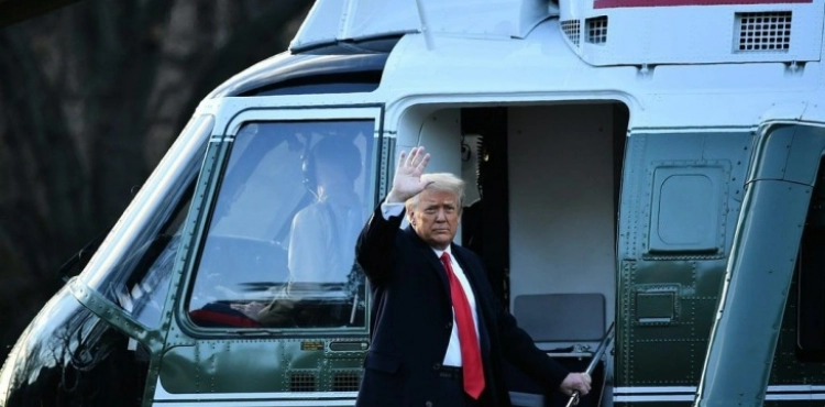 Trump leaves the White House