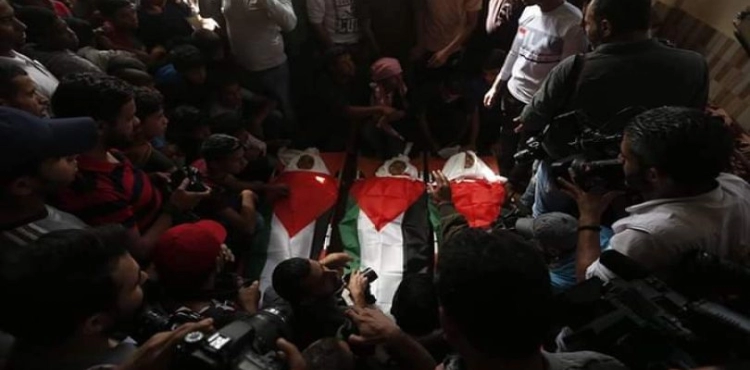 Funeral of martyrs of Gaza children