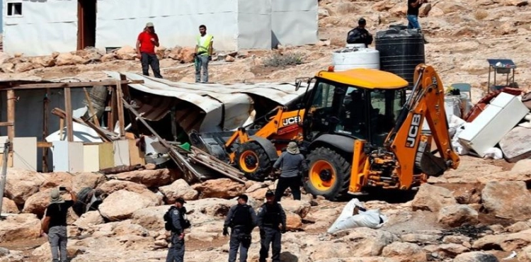 Aghwar .. The occupation demolishes housing and agricultural facilities in the &quot;iron&quot;