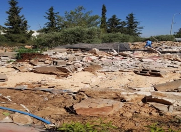 Occupation destroyations agricultural and commercial facilities in Salfit and Jerusalem