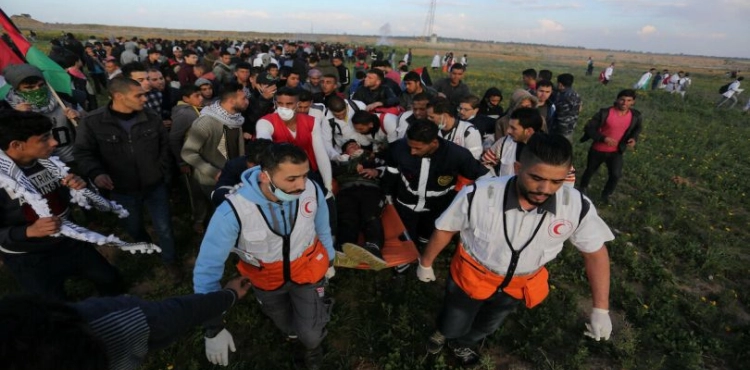 Report: The Israeli occupation killed 215 Palestinians and wounded 19 thousand with &quot;return marches&quot;