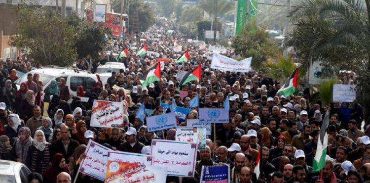 A series of mass rallies in Gaza, rejecting the deal of the century