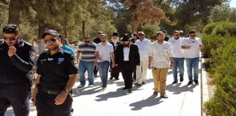 158 settlers storm the &quot;Aqsa&quot;