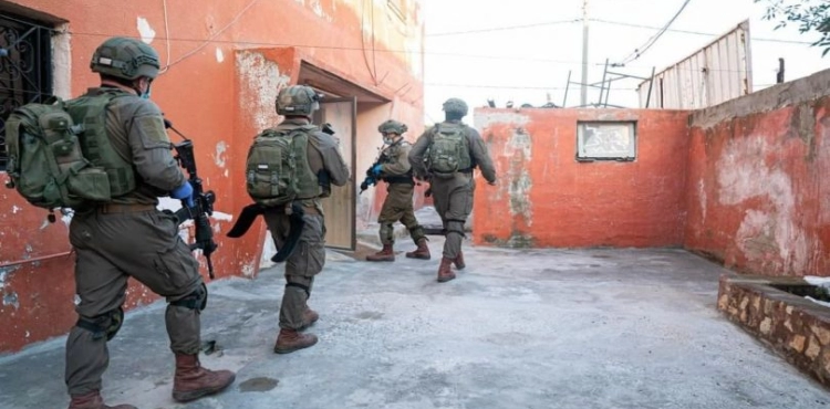 The occupation forces arrested 14 Palestinians from the West Bank