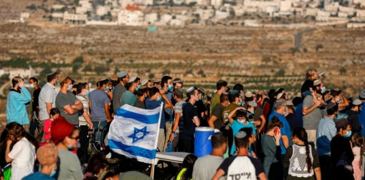 Settlers organize a provocative demonstration west of Bethlehem