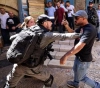 Injuries and arrests of the occupationâ€™s assault on a march near Damascus Gate denouncing the occupationâ€™s aggression