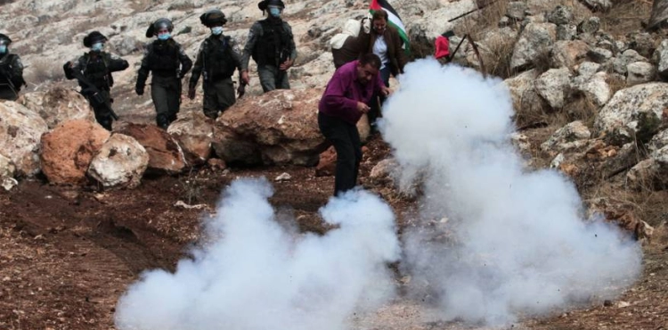 The occupation targets journalists directly during its suppression of the Beit Dajan march
