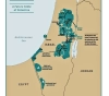 A map of the borders of the Palestinian state divided according to the &quot;deal of the century&quot;