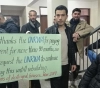 Gaza-based House owners continue their sit-in in front of UNRWA headquarters