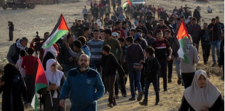Wounded by Israeli gunfire during the naval march in Gaza
