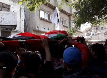 Funeral of martyr corded from Tulkarm camp