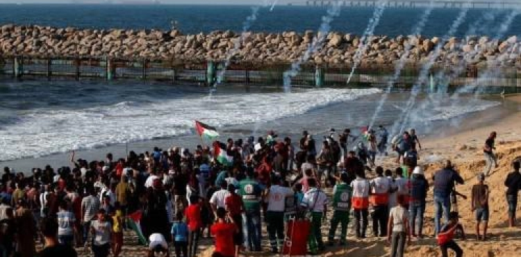 11 wounded in the weekly naval march in Gaza