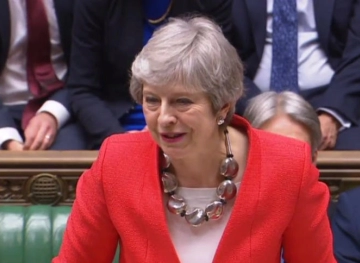The British Parliament rejects the May Amendment to the European Union (EU)