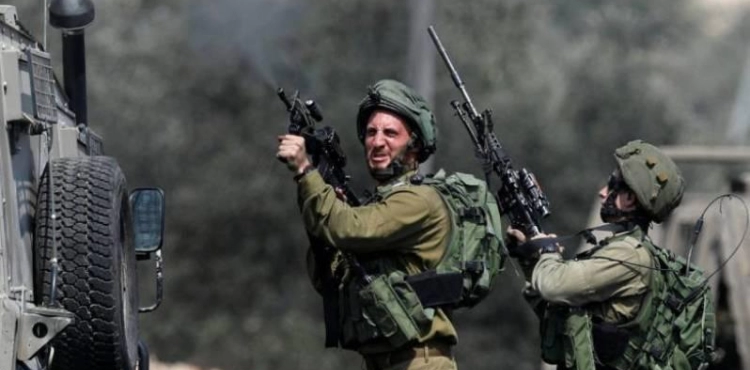 A Palestinian wounded by Israeli fire in Sair