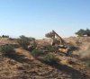 The occupation demolishes a park and uprooting trees in Umm al-Khair in Hebron