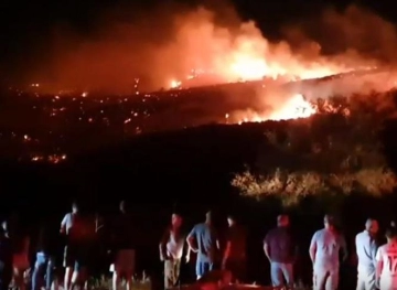 A big fire on the island of Cyprus