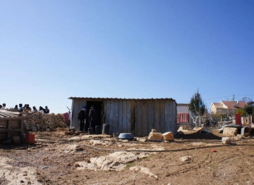The occupation demolishes an agricultural room in Tarqumiya