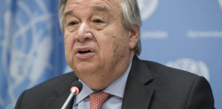 The UN chief is concerned about Netanyahu&acute;s intention to annex parts of the West Bank