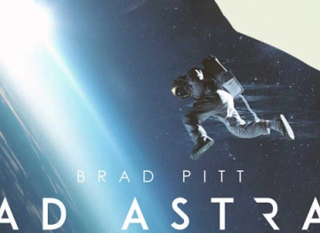 Actor Brad Pitt talks to a real astronaut after his role in a science fiction film