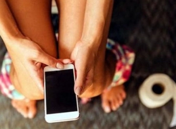 Using the phone in the bathroom will make you hemorrhoids