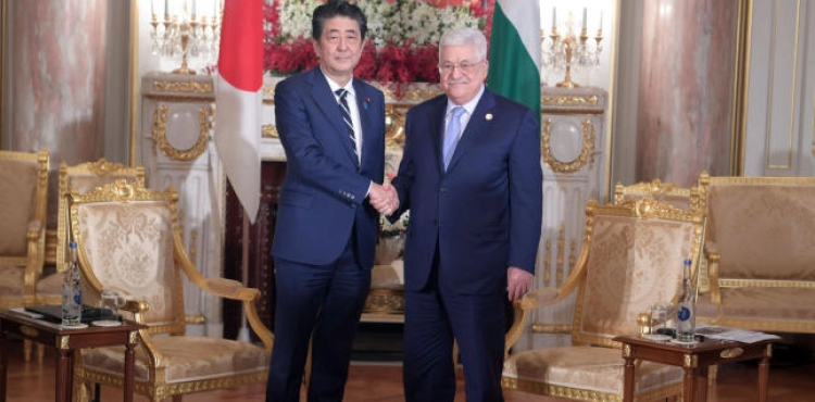 President Abbas meets with Japanese Prime Minister