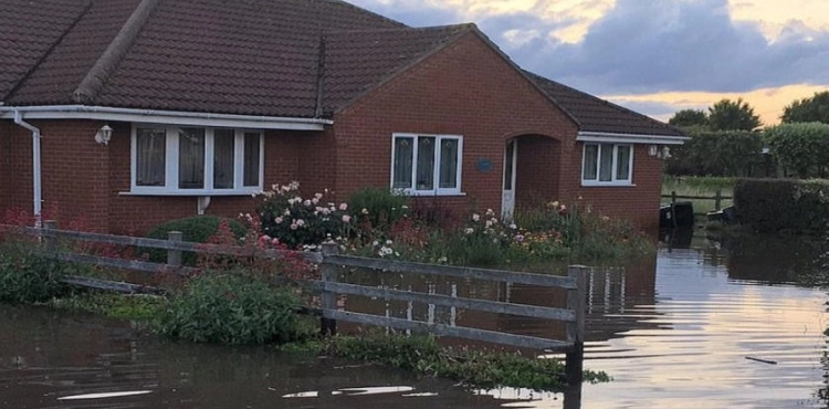 Floods in Britain after heavy rain over the weekend