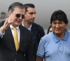Bolivian President Evo Morales arrives in Mexico