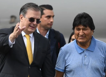 Bolivian President Evo Morales arrives in Mexico