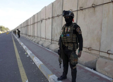 A rocket attack on the Green Zone in central Baghdad