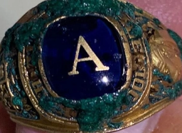 Half a century later .. a lost ring was found on the beach