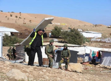 Israeli occupation demolishes mobile home and sheep shed north of Jericho