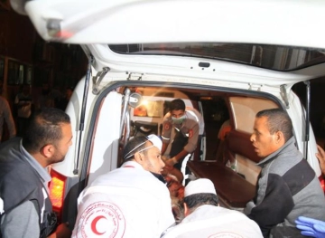 Exhumation of two martyrs near the Gaza Strip border