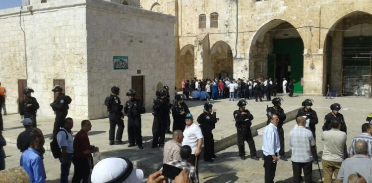 Settlers break into al-Aqsa and occupation arrests young man and woman
