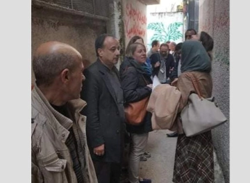 A German delegation visits Balata camp