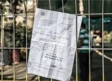 Occupation notifies the demolition of two houses in the vegetables