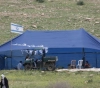 He set up a settlement tent on the lands of Al-Jabaa village, south of Bethlehem