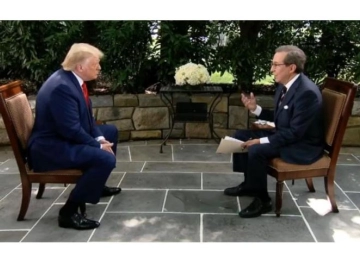 A row between Trump and a Fox News journalist over allegations about Biden