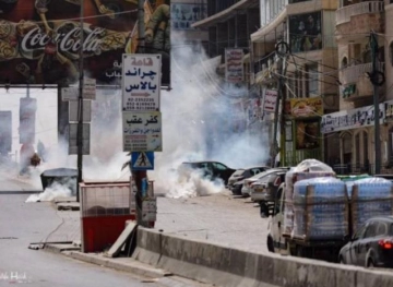 Suffocation suffocation during confrontations with the occupation in Kafr Aqab
