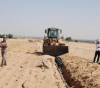 The occupation forces hinder the work to extend the water line east of Tubas