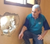 An Israeli missile hits a house in the southern Gaza Strip without exploding