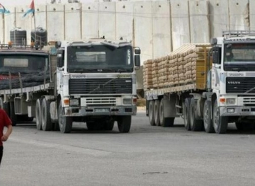 The occupation allows construction materials to be brought into Gaza