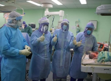 First child of woman with Corona born in Gaza