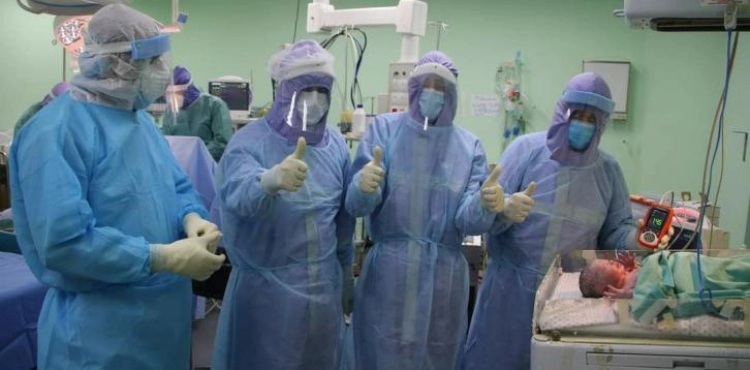 First child of woman with Corona born in Gaza