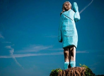 Slovenia puts up a new statue of Melania Trump after the original is destroyed