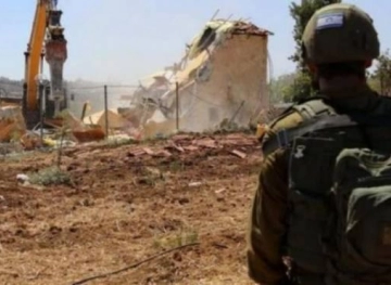 Salfit: The occupation prevents the completion of digging a well to collect water, and it is notified to stop construction in &quot;Brix&quot;